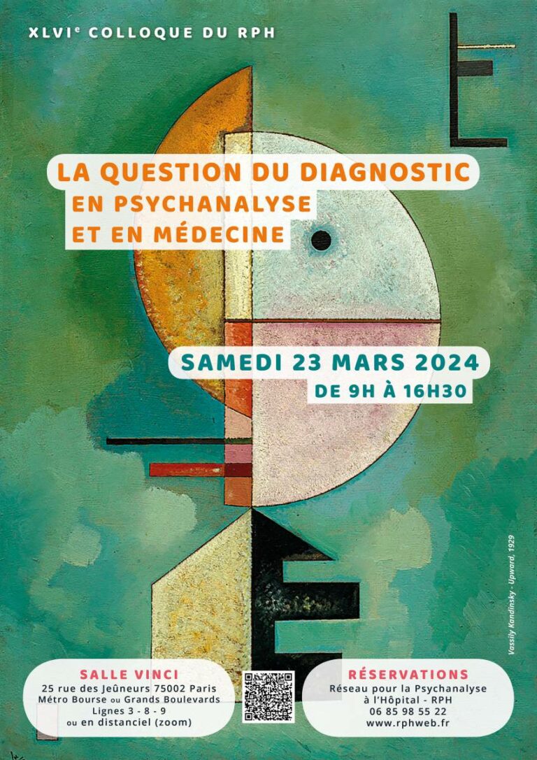 Lire la suite à propos de l’article XLVIe Colloque du RPH : La question du diagnostic en psychanalyse et en médecine