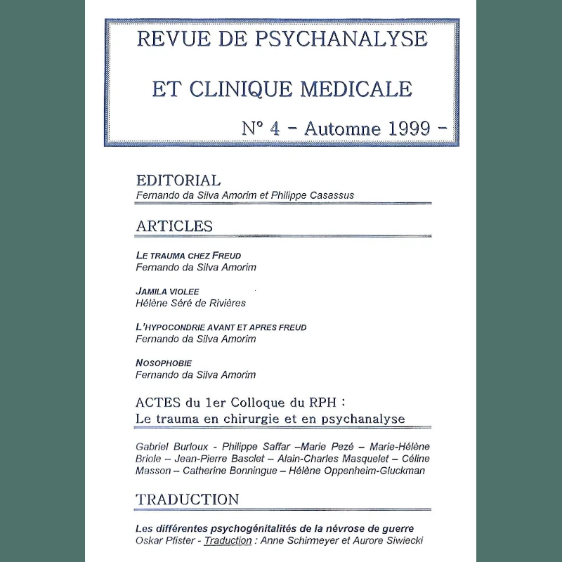 Revue de psychanalyse et clinique médicale 4