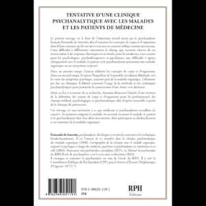 Tentative d'une clinique psychanalytique avec les malades et les patients de médecine - 4e de couverture